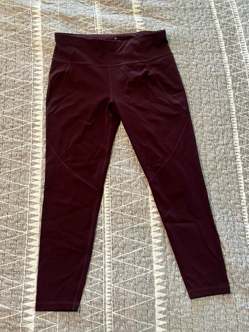 Sweaty Betty Power Leggings Burgundy 7/8 High Rise Pocket Size M